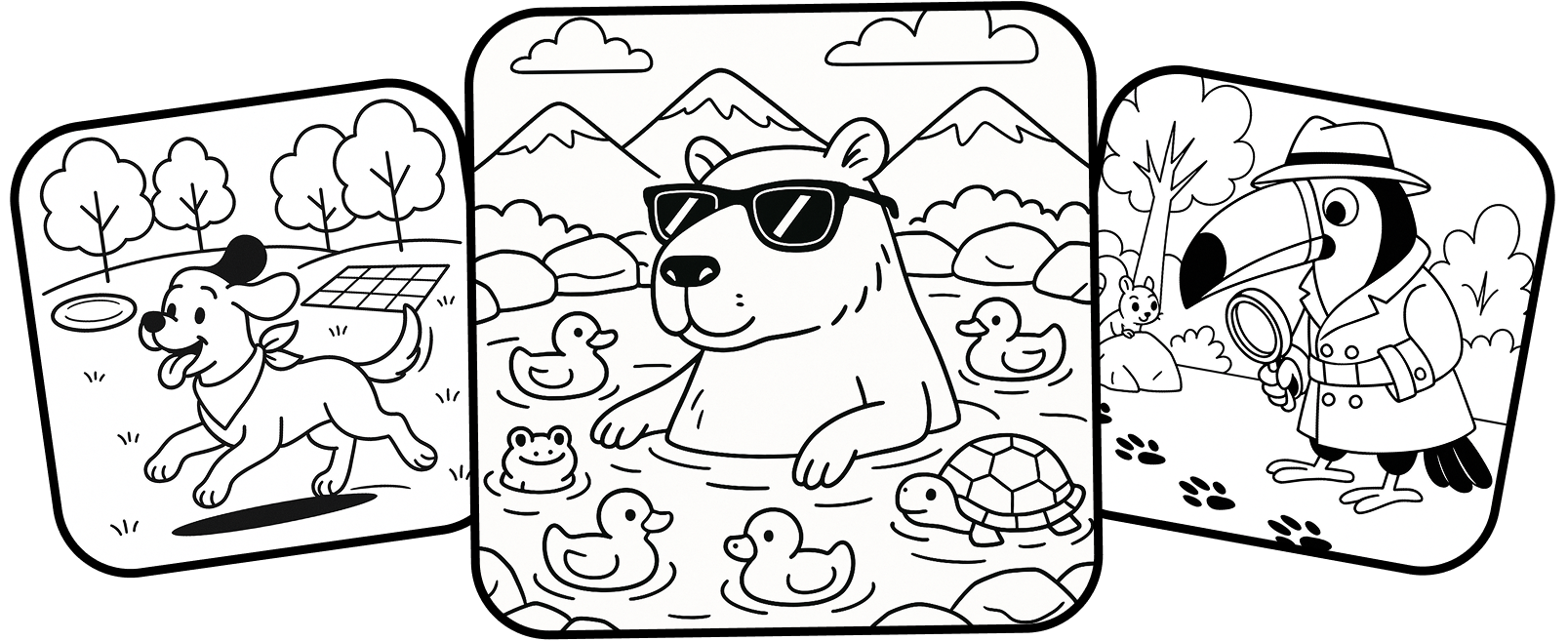 ¡Dibujos para colorear para peques creativos!